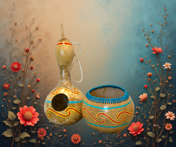 Hand-Painted Gourd Birdhouse/Planter